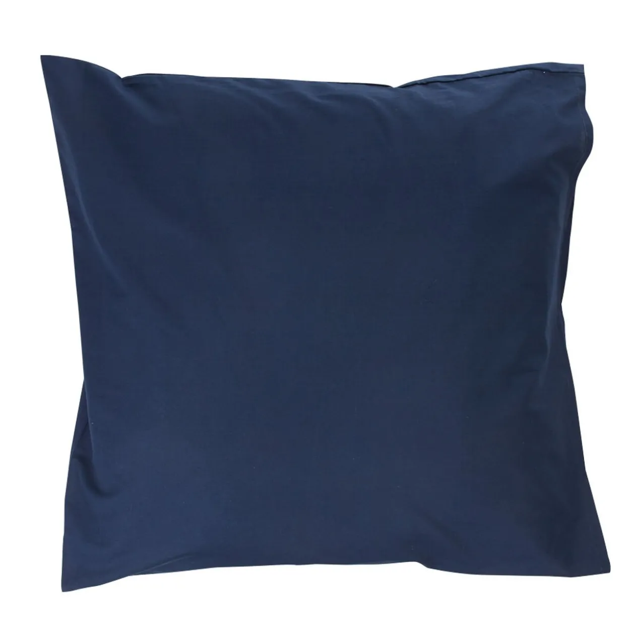 Taie d'oreiller carrée unie bleu foncé