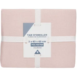 Taie d'oreiller carrée unie x2