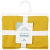 Taie d'oreiller en coton jaune moutarde 63x63 cm