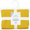 Taie d'oreiller en coton jaune moutarde 63x63 cm
