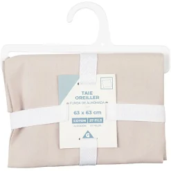 Taie d'oreiller en coton rose 63x63 cm