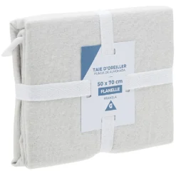 Taie d'oreiller flanelle L50X70 cm