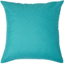 Taie d'oreiller matelassée réversible unie/imprimée finition droite x2