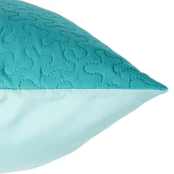 Taie d'oreiller matelassée réversible unie/imprimée finition droite x2