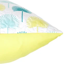 Taie d'oreiller matelassée réversible unie/imprimée finition droite x2