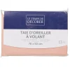 Taie d'oreiller rectangulaire unie rose saumon