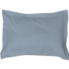 Taie d'oreiller rectangulaire unie bleu clair