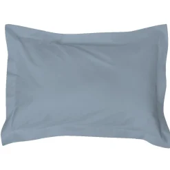 Taie d'oreiller rectangulaire unie bleu clair