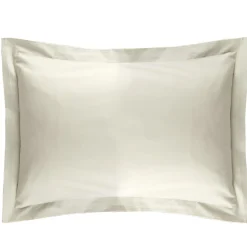 Taie d'oreiller rectangulaire à volant grise