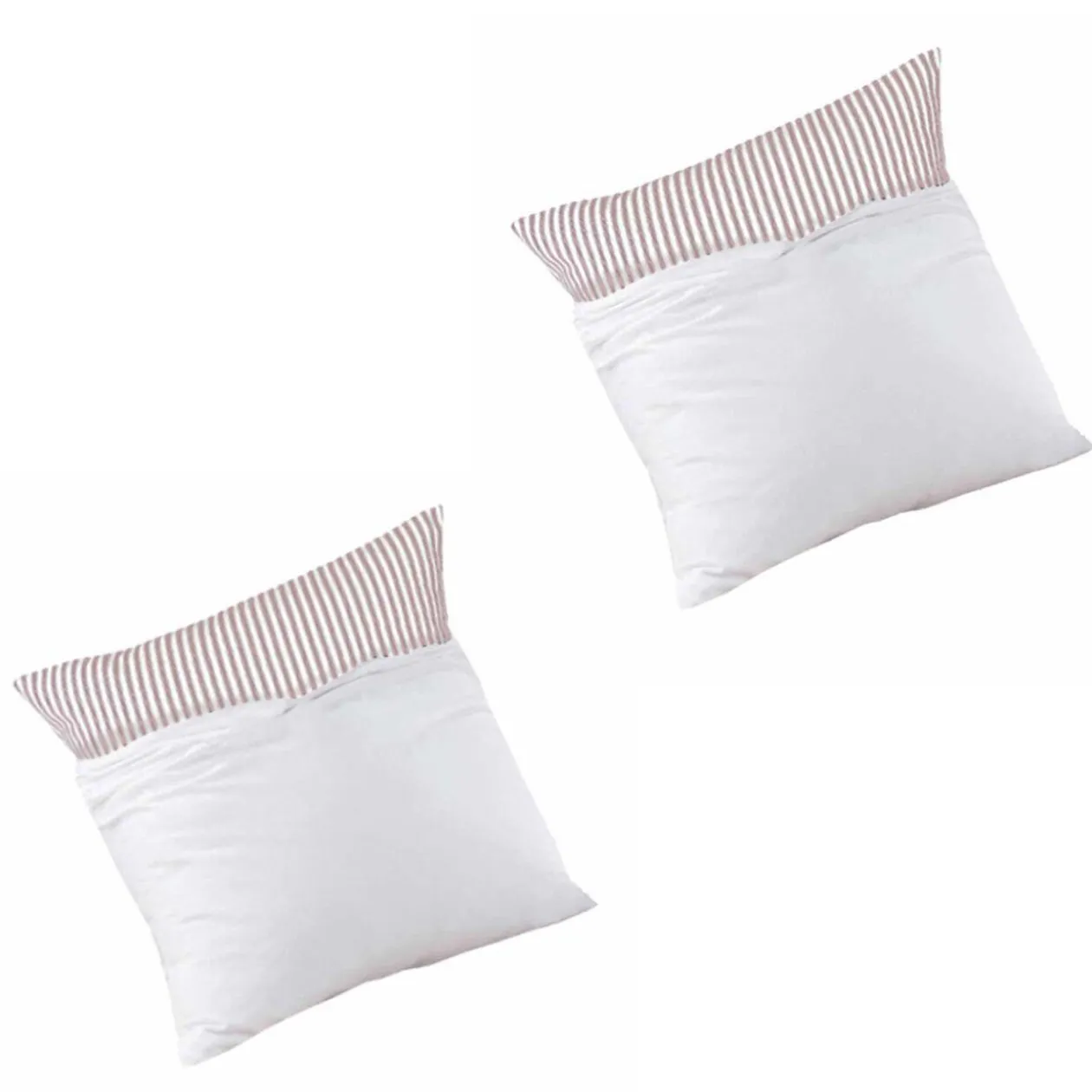 Taie d'oreiller uni coloré 63x63 cm x2