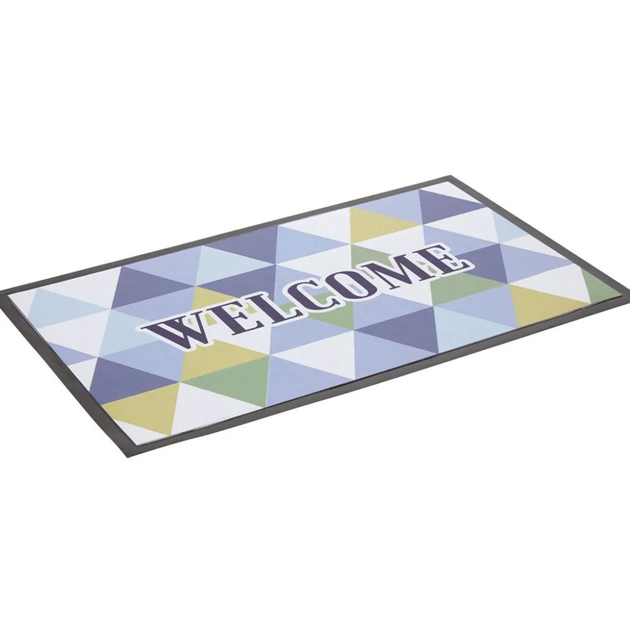 Tapis anti-poussière Welcome imprimé multicolore 75 x 45 cm