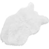 Tapis blanc fourrure forme peau de bête 150x100cm