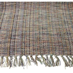 Tapis coton rayure multicolore 50x80cm