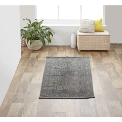 Tapis déco vintage en coton et polyester