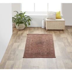 Tapis déco vintage en coton et polyester