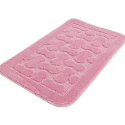 Tapis de bain antidérapant uni rose