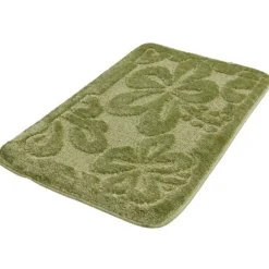 Tapis de bain antidérapant uni vert