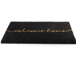 Tapis d'entrée intérieur grattant Welcome Home 40x60cm coco et PVC noir