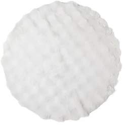 Tapis fausse fourrure rond relief bulle Ø90cm - 3 modèles