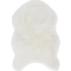 Tapis imitation fourrure beige 60x90cm