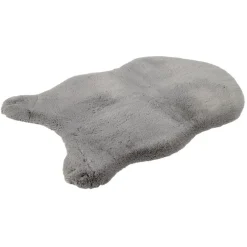 Tapis imitation fourrure gris 60x90cm