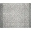 Tapis imprimé design géométrique blanc et gris