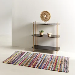 Tapis jacquard 140x70cm coton multicolore