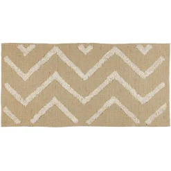 Tapis jute tufté jute et coton 140x70cm