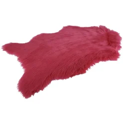 Tapis peau de bête rose