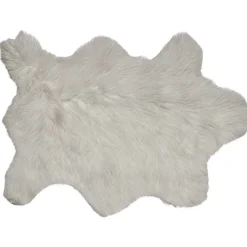 Tapis poils longs blanc Skimo