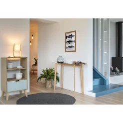 Tapis poils longs teufté Mialy gris