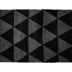 Tapis poils longs teufté noir et gris Oslo
