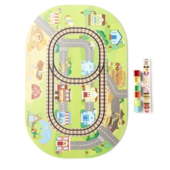 Tapis puzzle pour enfant avec ses trains 21 pièces