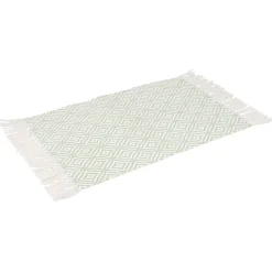 Tapis rectangulaire à franges 100% coton 60x90cm