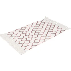 Tapis rectangulaire à franges 100% coton 60x90cm