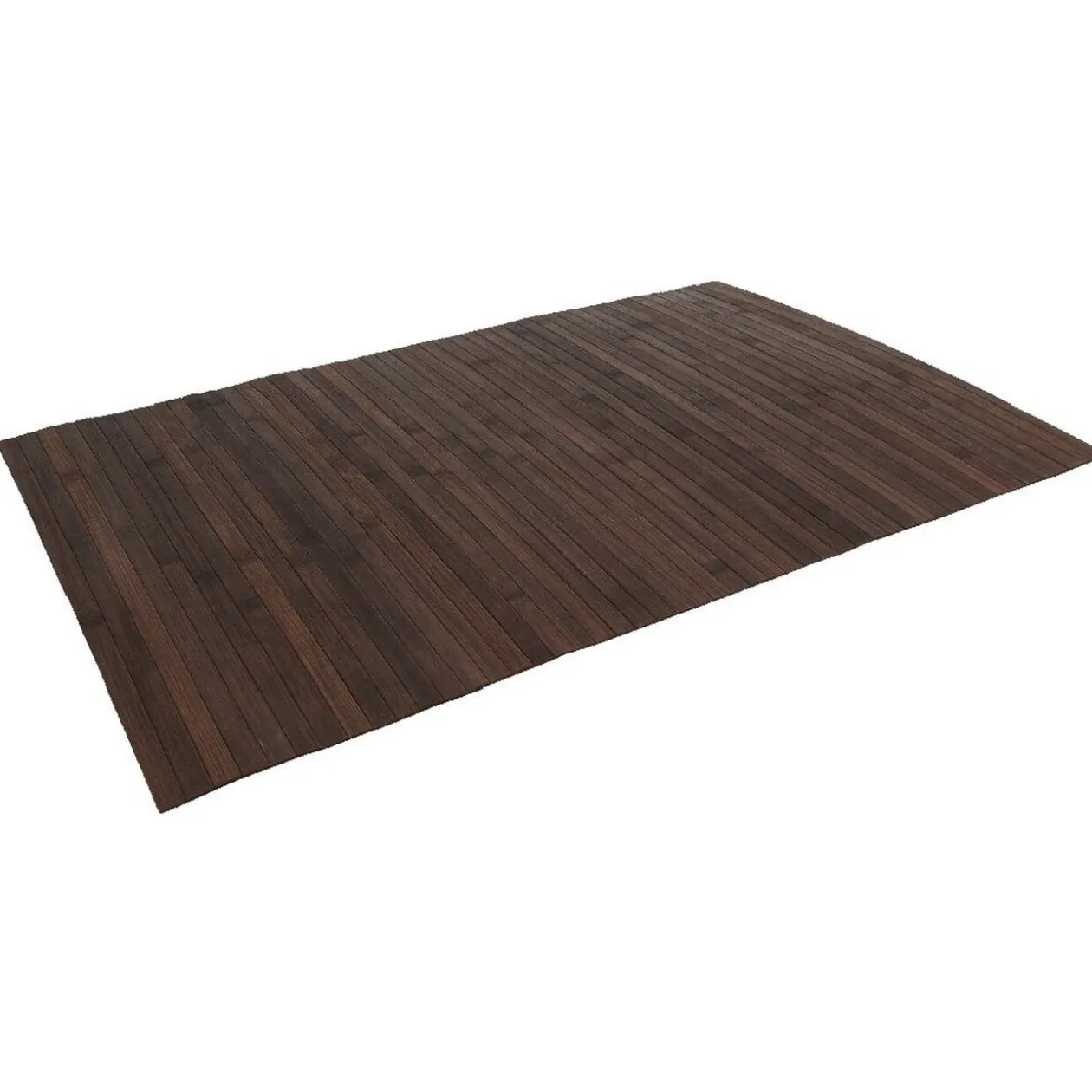 Tapis rectangulaire bambou marron foncé