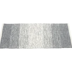 Tapis rectangulaire dégradé rayure blanche et bleue