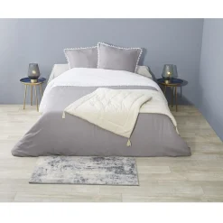 Tapis rectangulaire effet marbré gris noir