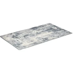Tapis rectangulaire effet marbré gris noir