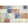 Tapis rectangulaire en chenille tissé avec imprimé
