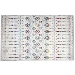 Tapis rectangulaire en chenille tissé avec imprimé