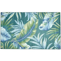 Tapis rectangulaire en chenille tissé avec imprimé