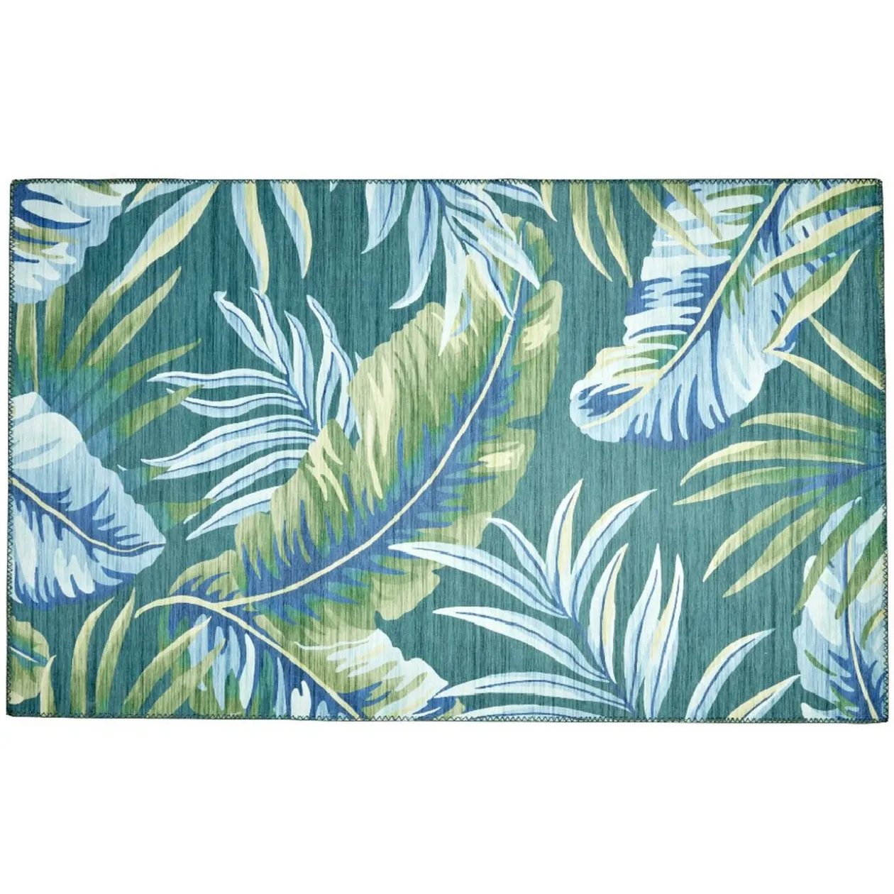 Tapis rectangulaire en chenille tissé avec imprimé