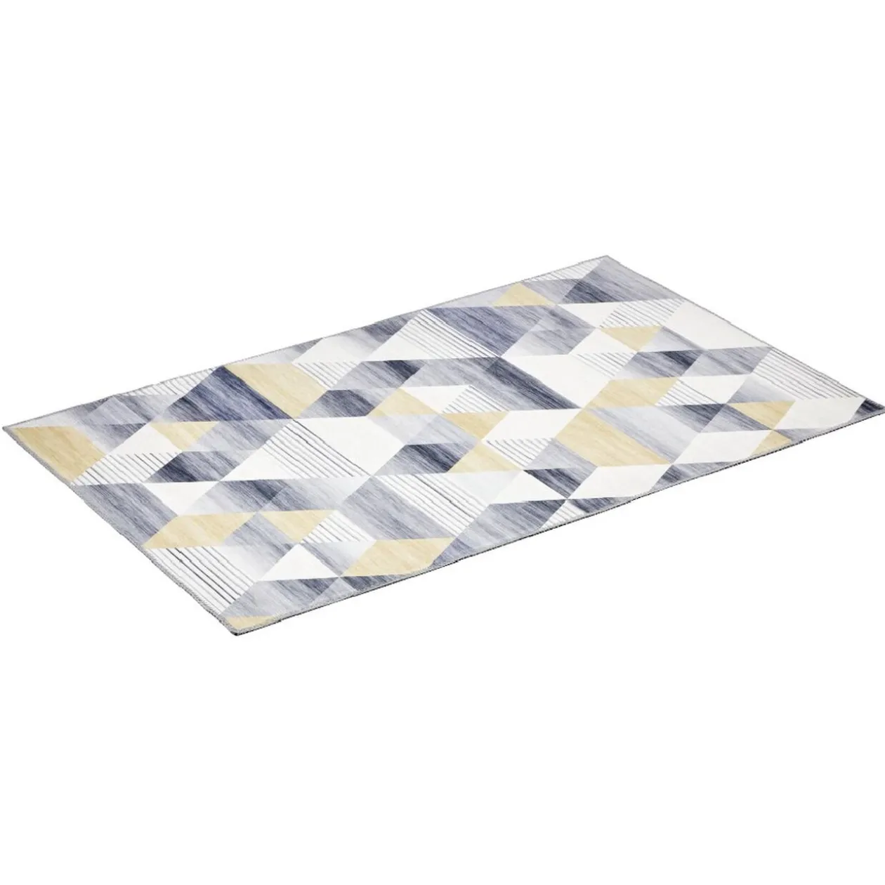 Tapis rectangulaire en chenille tissé avec imprimé