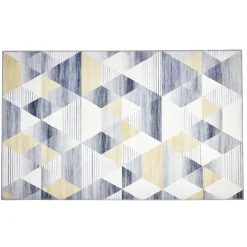 Tapis rectangulaire en chenille tissé avec imprimé