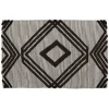 Tapis rectangulaire en jute motif tufté gris noir 120x170 cm