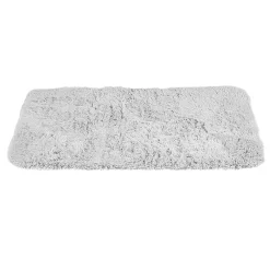 Tapis rectangulaire fourrure Shaggy gris clair