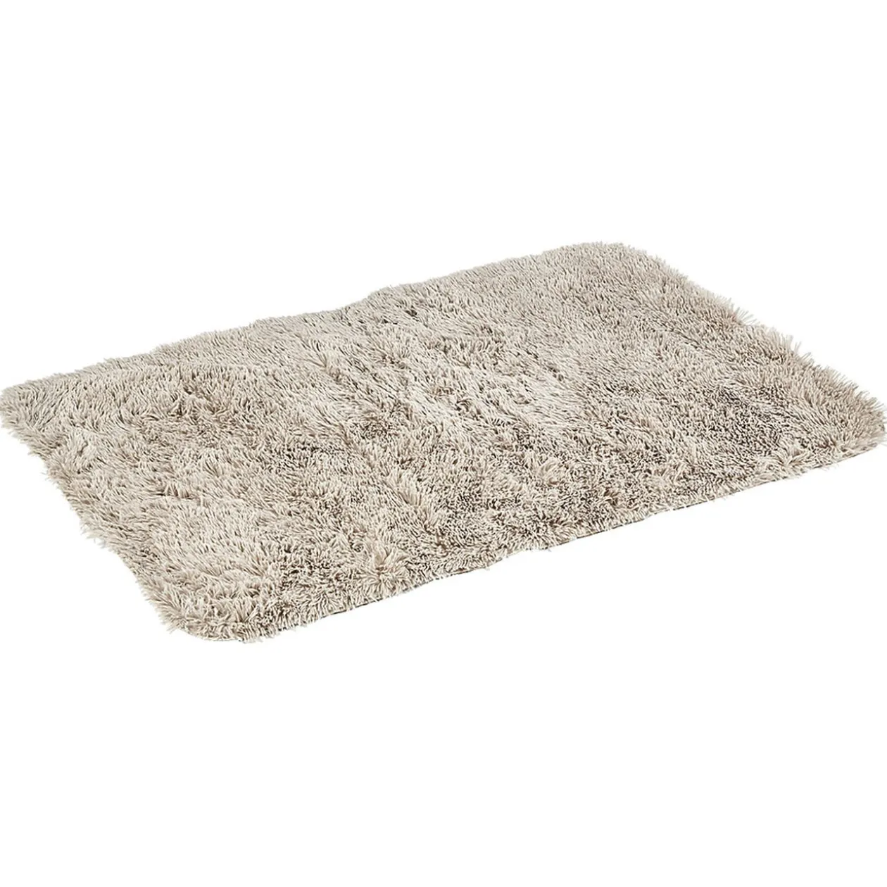 Tapis rectangulaire fourrure Shaggy taupe