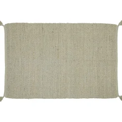 Tapis rectangulaire jute vert kaki