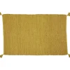 Tapis rectangulaire jute jaune moutarde